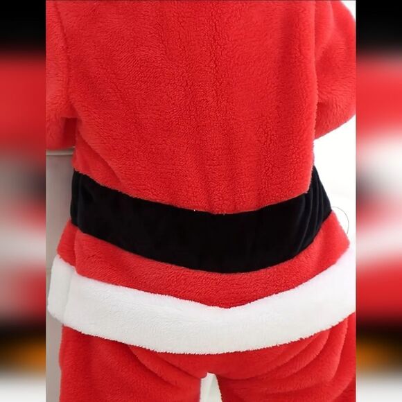 One PieceToddler Santa Claus Outfit Snowsuit Costume (Includes Hat) Sz 18-24 Mo - Picture 6 of 7